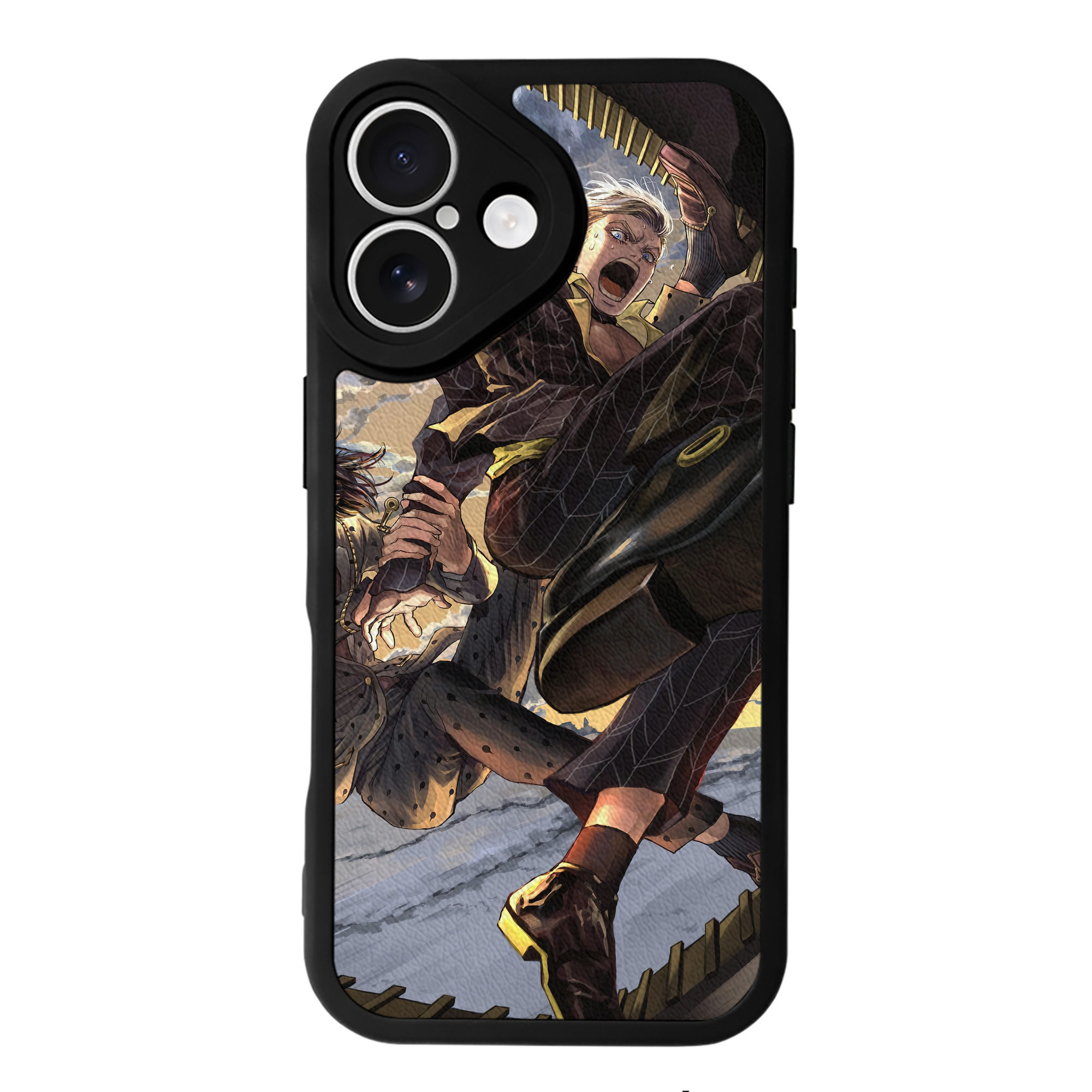 （画像用） ジョジョの奇妙な冒険 JoJo's Bizarre Adventure 【iPhone 16シリーズ対応】シリコンスマホケース（レザー調） 材質：シリコン